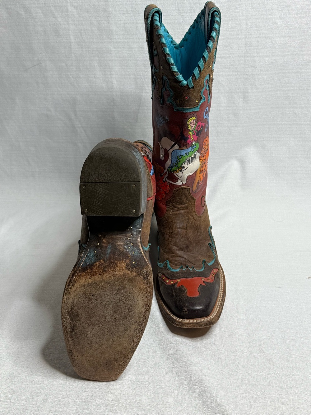 Ariat Quincy Limited Edition Bronco Billy Ride’Em Cowboy Boots Womens 7B - Picture 11 of 12